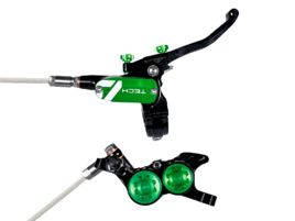 Hope Freno de disco trasero Tech 4 E4 Factory Negro / Verde