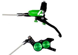 Hope Freno de disco delantero Tech 4 V4 Factory Negro / Verde