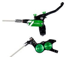 Hope Freno de disco trasero Tech 4 V4 Factory Negro / Verde